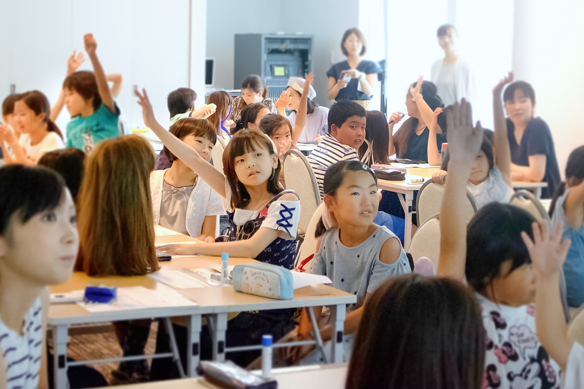 つな髪ボランティアイベント　学習タイムの様子